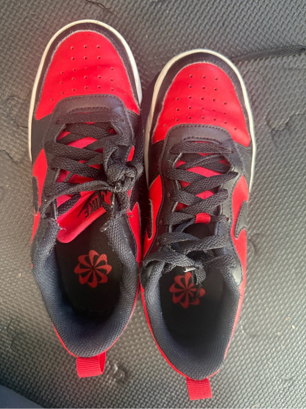 Nike red and black sneakers